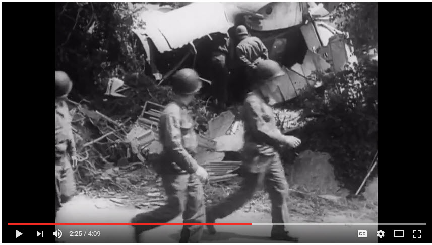 Horsa crash near road You Tube.jpg